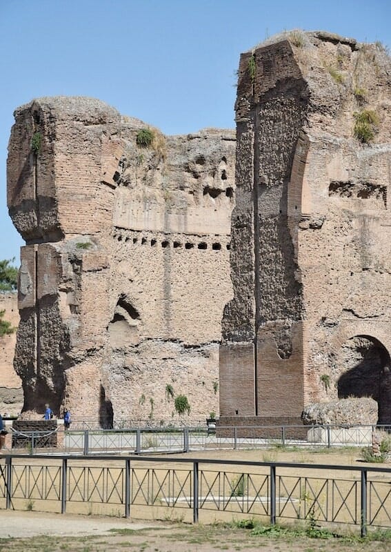 Baths of Caracalla ancient sites in Rome